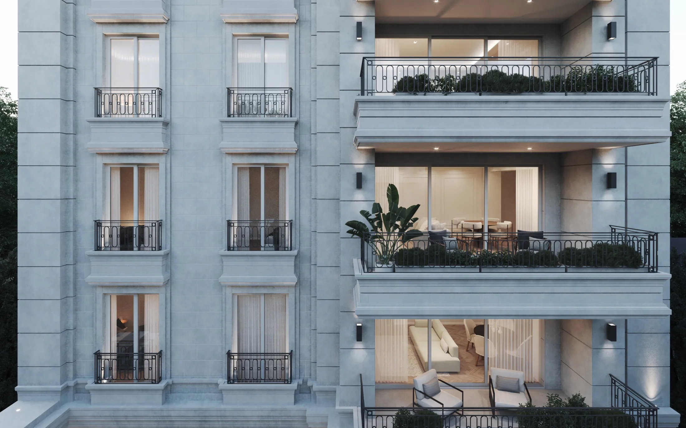 Emperadores, render de los balcones